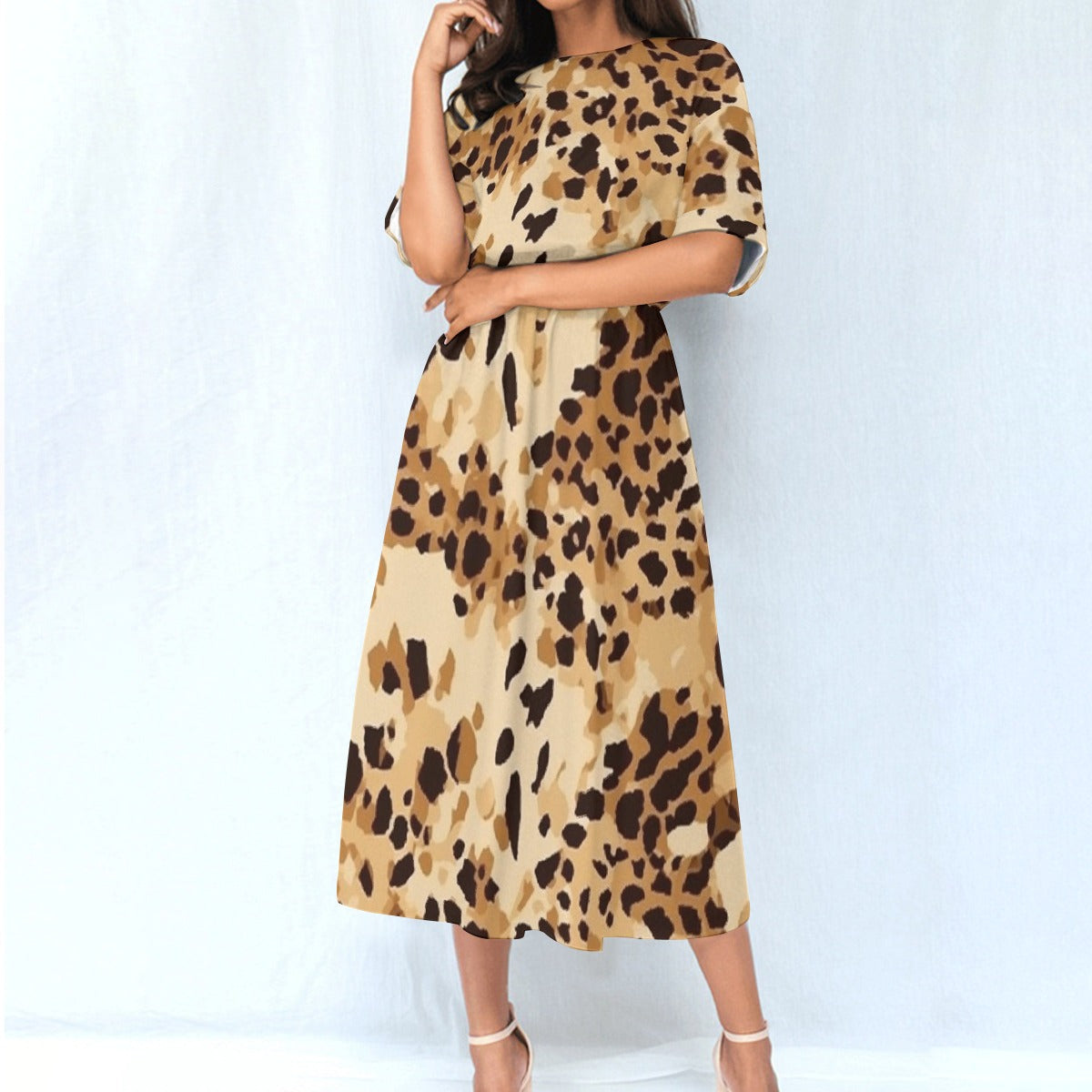 Leaping Leopard | Elastic Waist Dress - Kim’s Signature Beauty & Accessories    (Store description)