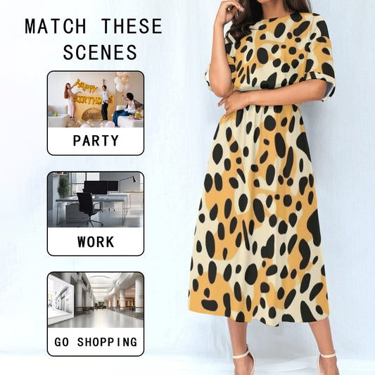 Spotted Leopard Print Dress - Kim’s Signature Beauty & Accessories    