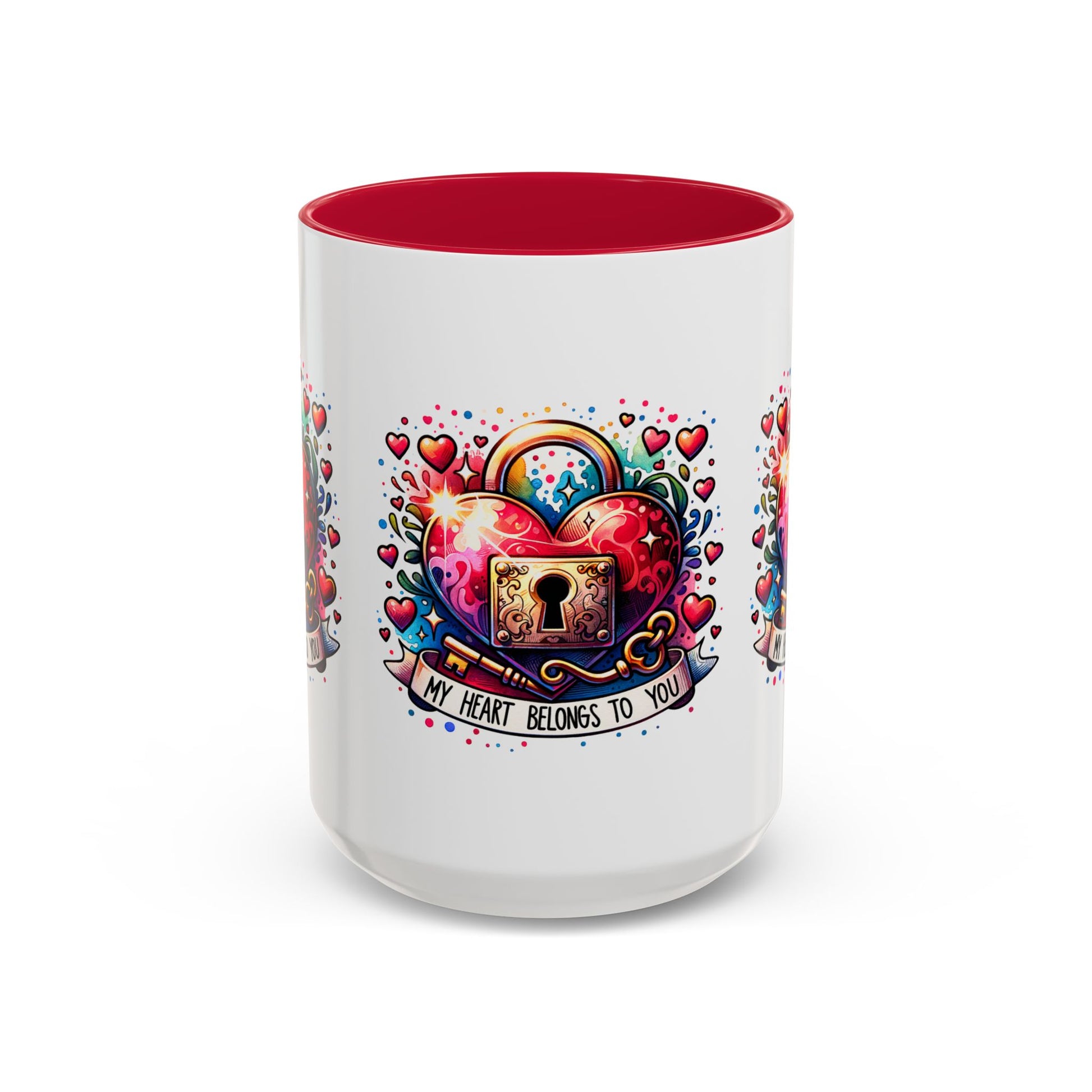 My Heart Belongs to You Colorful Mugs (11oz, 15oz) - Kim’s Signature Beauty & Accessories    (Store description)