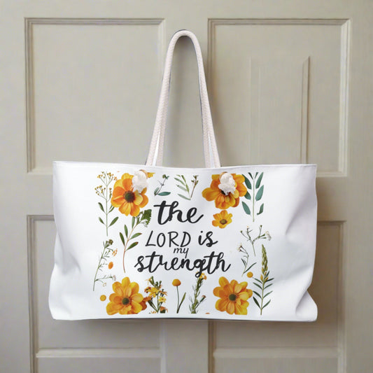 The Lord is my Strength Weekender Bag - Kim’s Signature Beauty & Accessories    