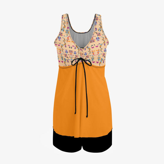 Orange Madness | Women's Two-Piece Swimsuit - Kim’s Signature Beauty & Accessories    