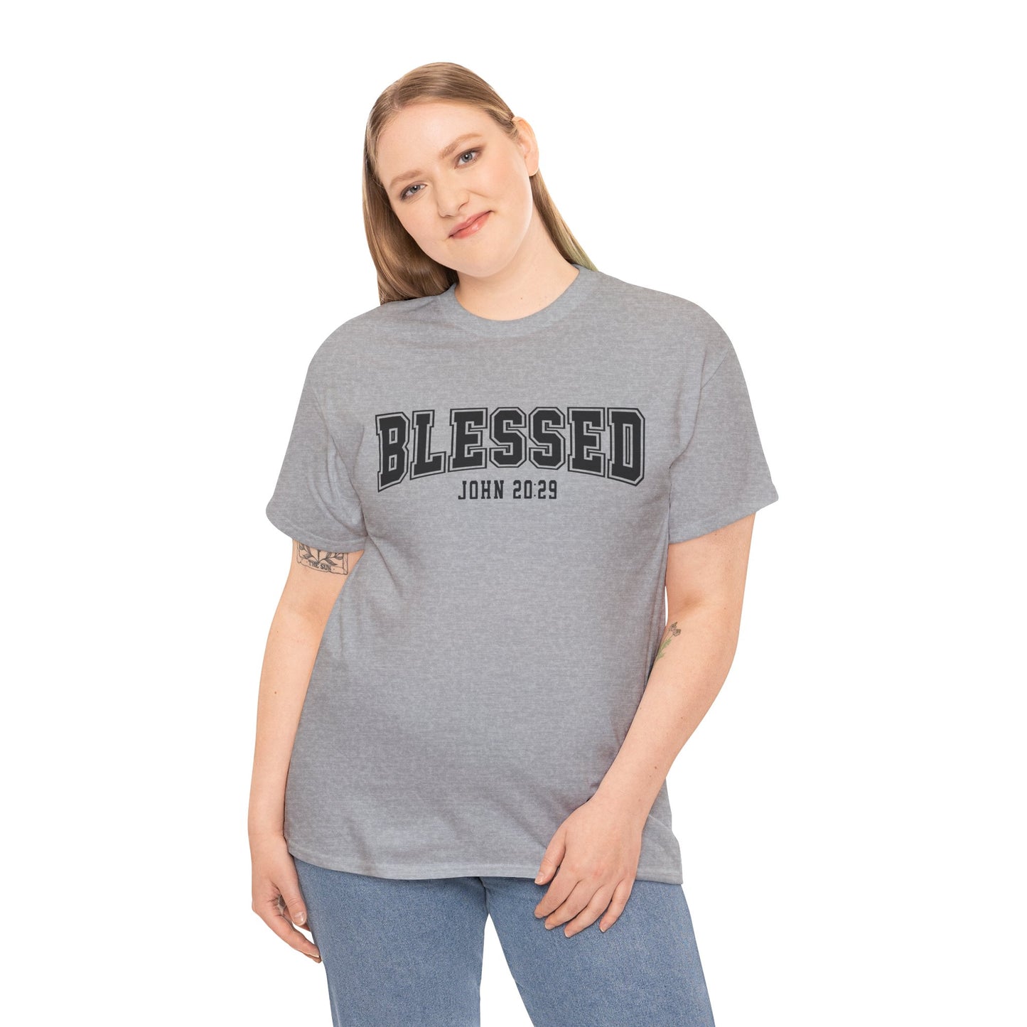 Blessed John 20:29 Unisex Heavy Cotton Tee - Kim’s Signature Beauty & Accessories    