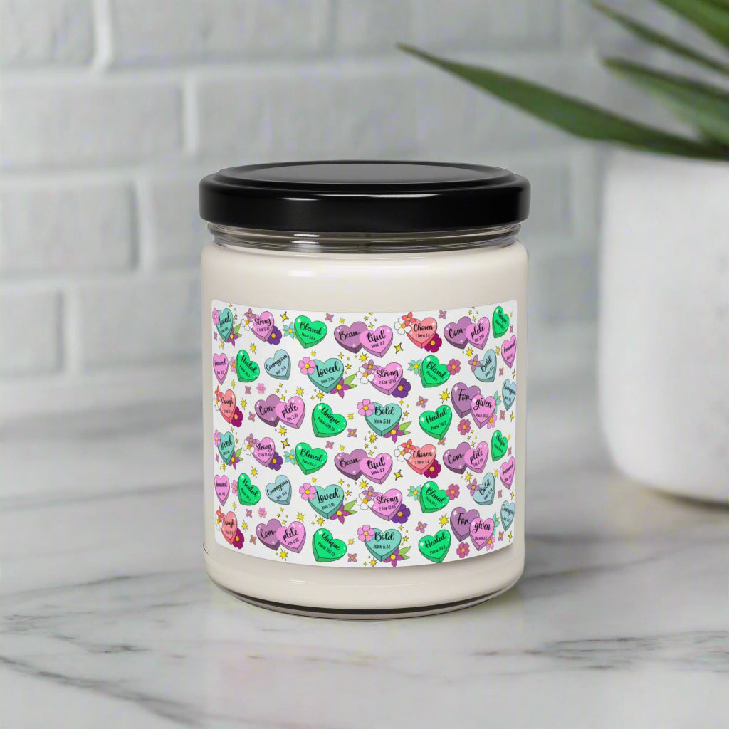 Inspirational Candy Heart Candle - Kim’s Signature Beauty & Accessories    (Store description)