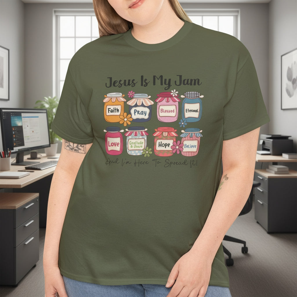 Jesus Is My Jam | Faith Cotton Tee - Kim’s Signature Beauty & Accessories    