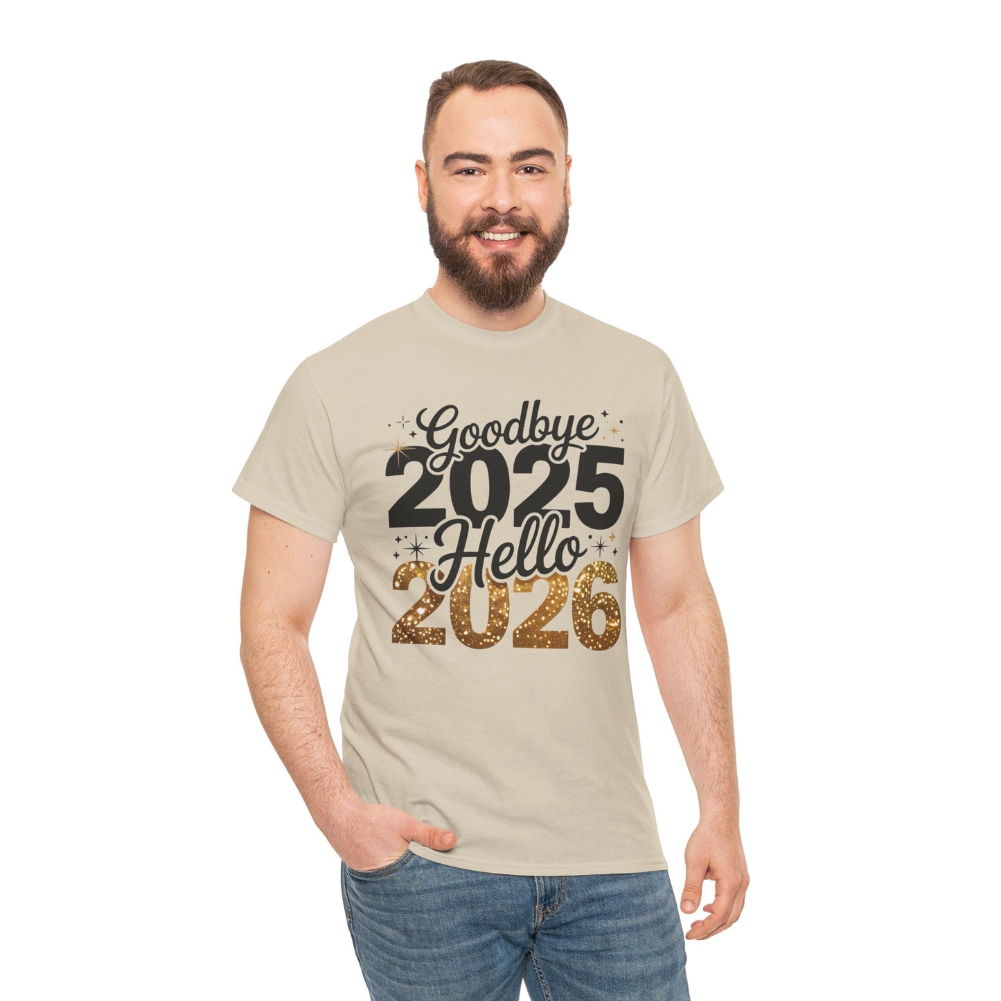 New Year Celebration Tee - Goodbye 2025 Hello 2026 - Kim’s Signature Beauty & Accessories    