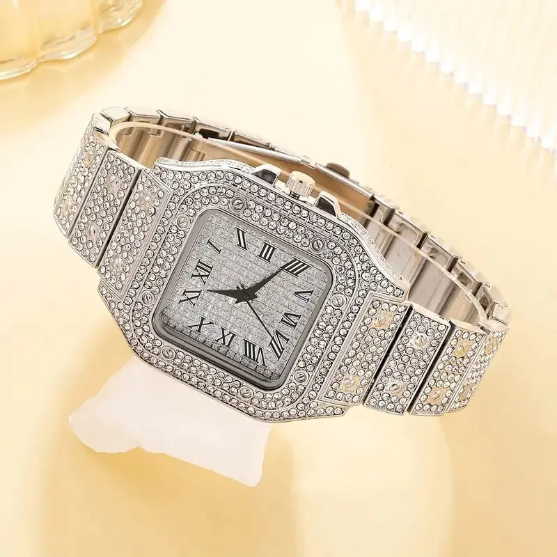 2Pcs Set Diamond Women Watches - Kim’s Signature Beauty & Accessories    