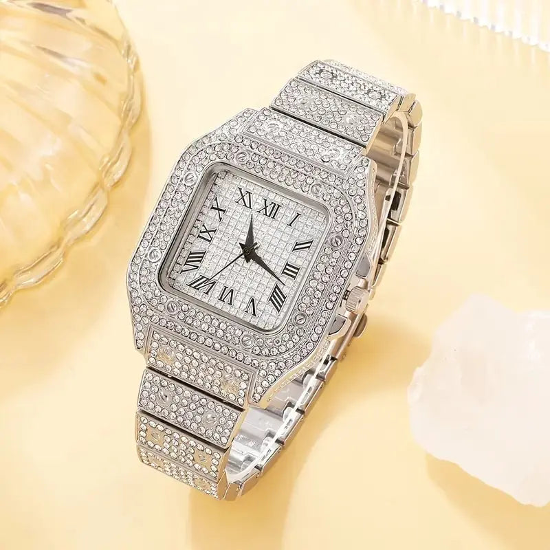 2Pcs Set Diamond Women Watches - Kim’s Signature Beauty & Accessories    