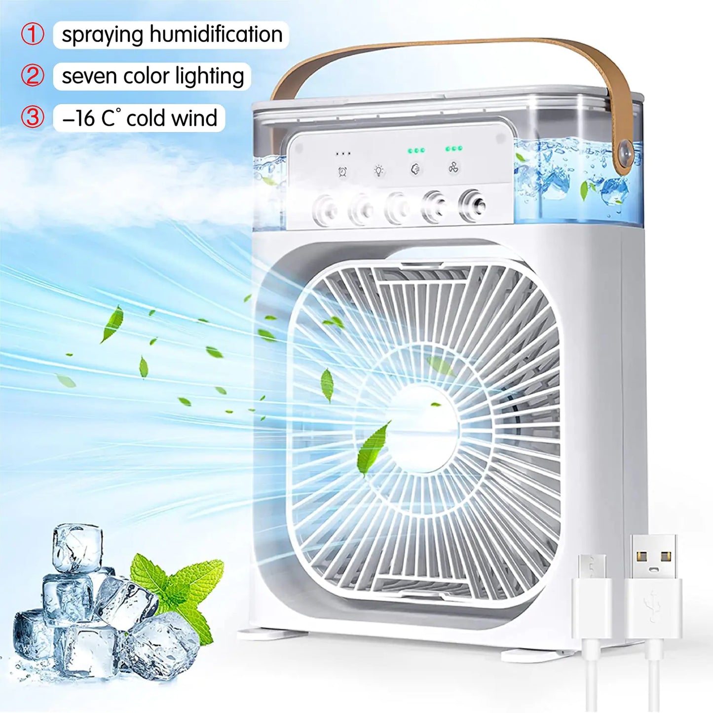 3 In 1 Portable Humidifier Fan - Kim’s Signature Beauty & Accessories    