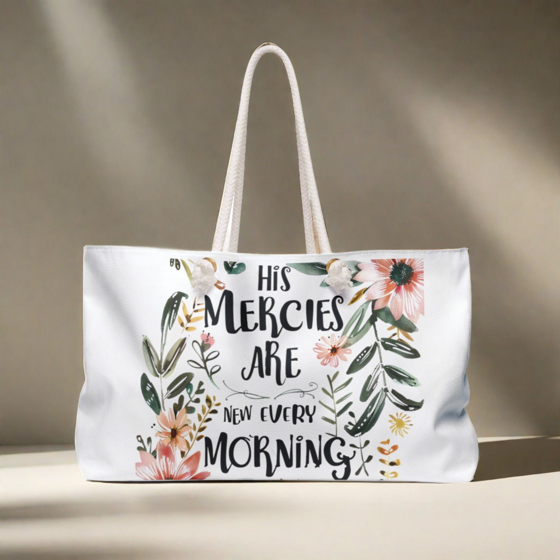 His Mercies are New Weekender Bag - Kim’s Signature Beauty & Accessories    (Store description)