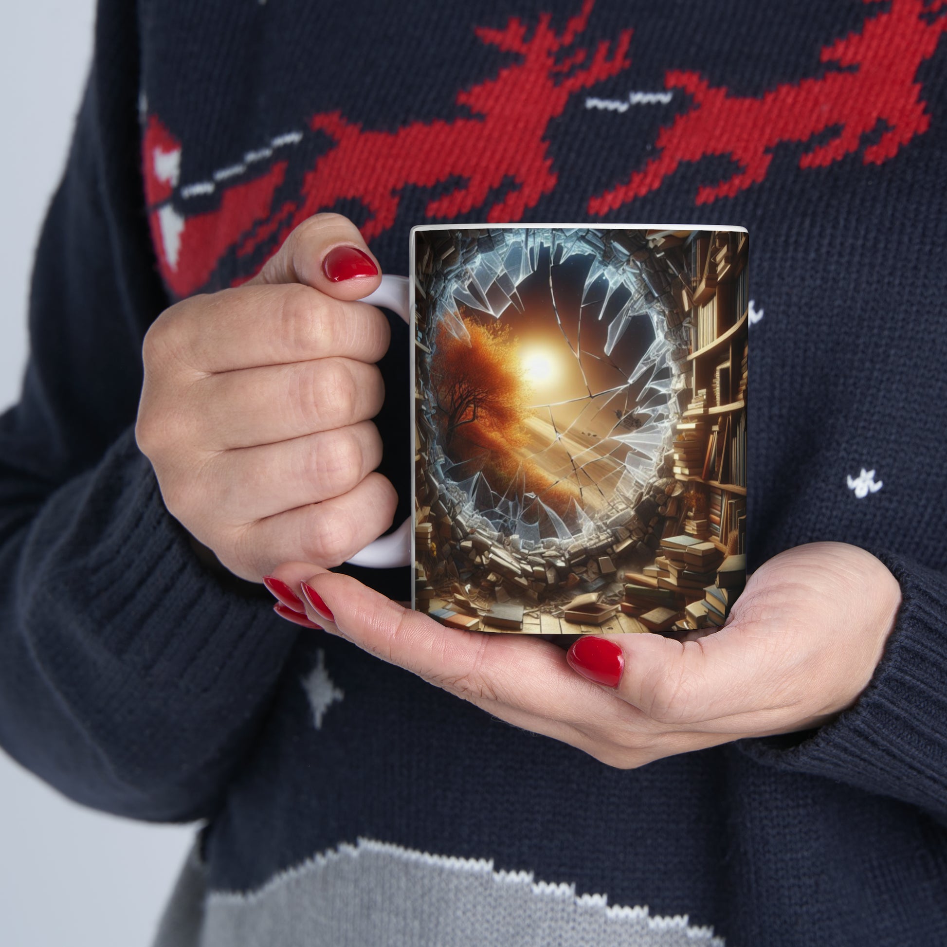 Bookworm’s Paradise – 3D Bookshelf Mug - Kim’s Signature Beauty & Accessories    (Store description)