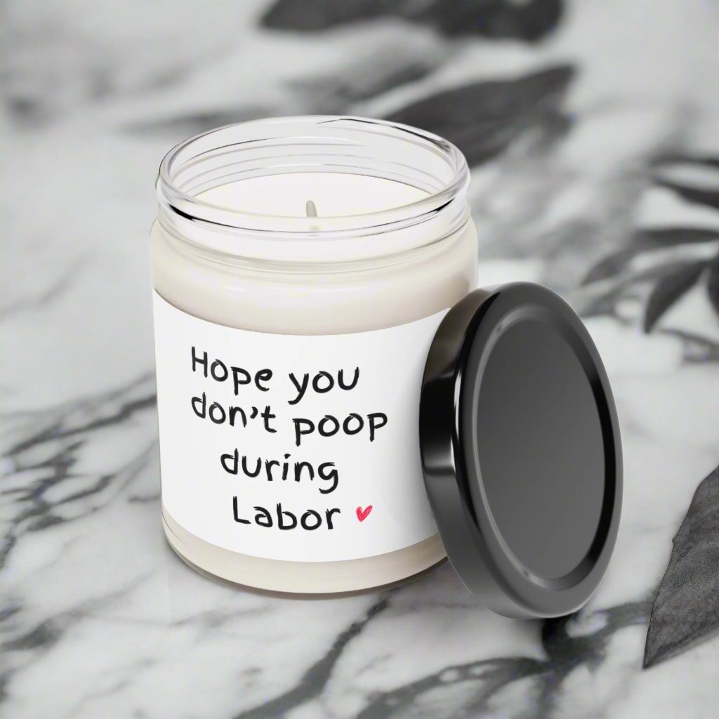 Don't Poop During Labor | Scented Soy Candle, 9oz - Kim’s Signature Beauty & Accessories    (Store description)