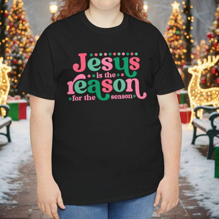 Jesus Is the Reason for the Season Christmas Tee - Kim’s Signature Beauty & Accessories    