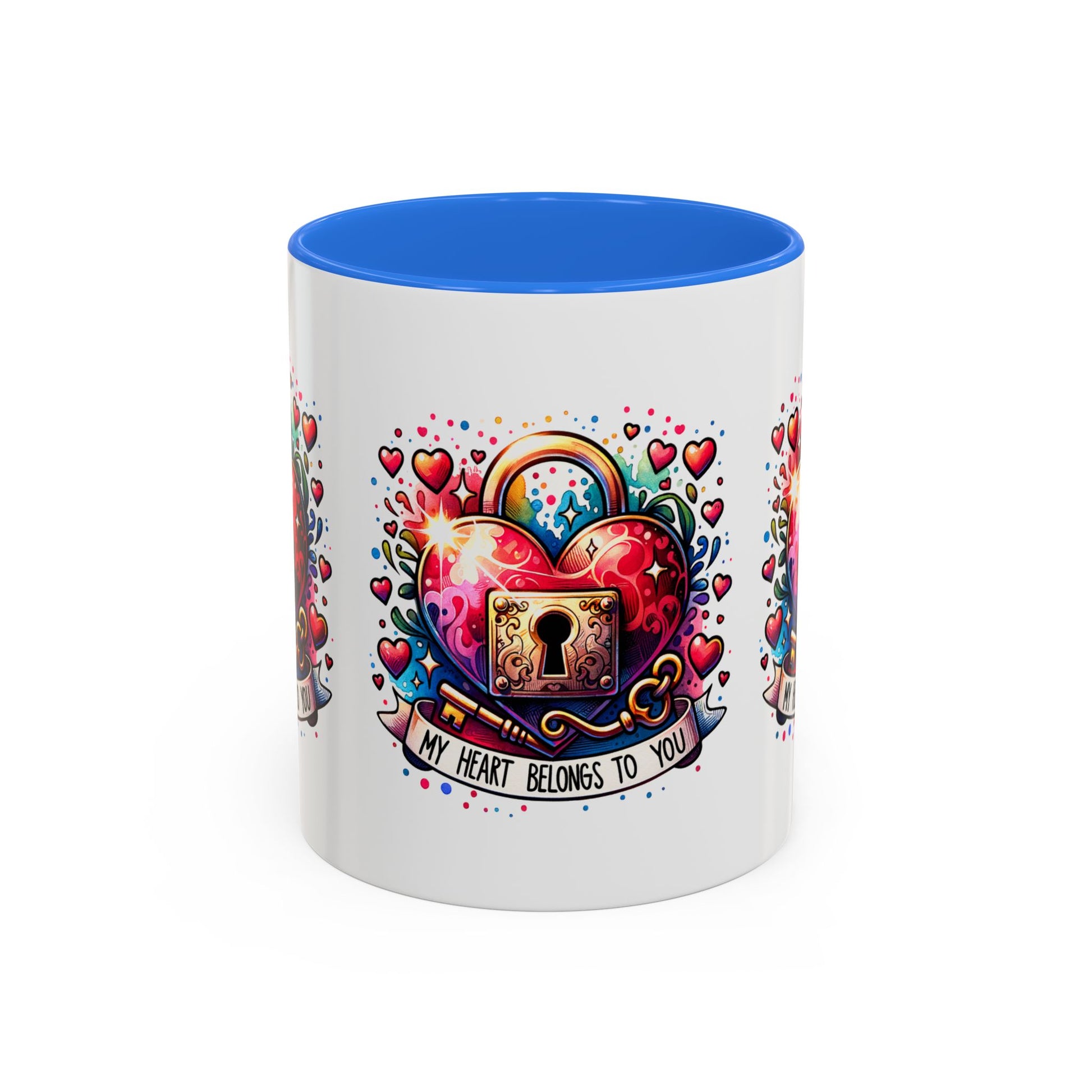 My Heart Belongs to You Colorful Mugs (11oz, 15oz) - Kim’s Signature Beauty & Accessories    (Store description)
