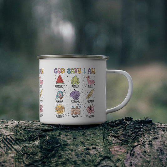 God Says I am... Camping Mug - Kim’s Signature Beauty & Accessories    (Store description)