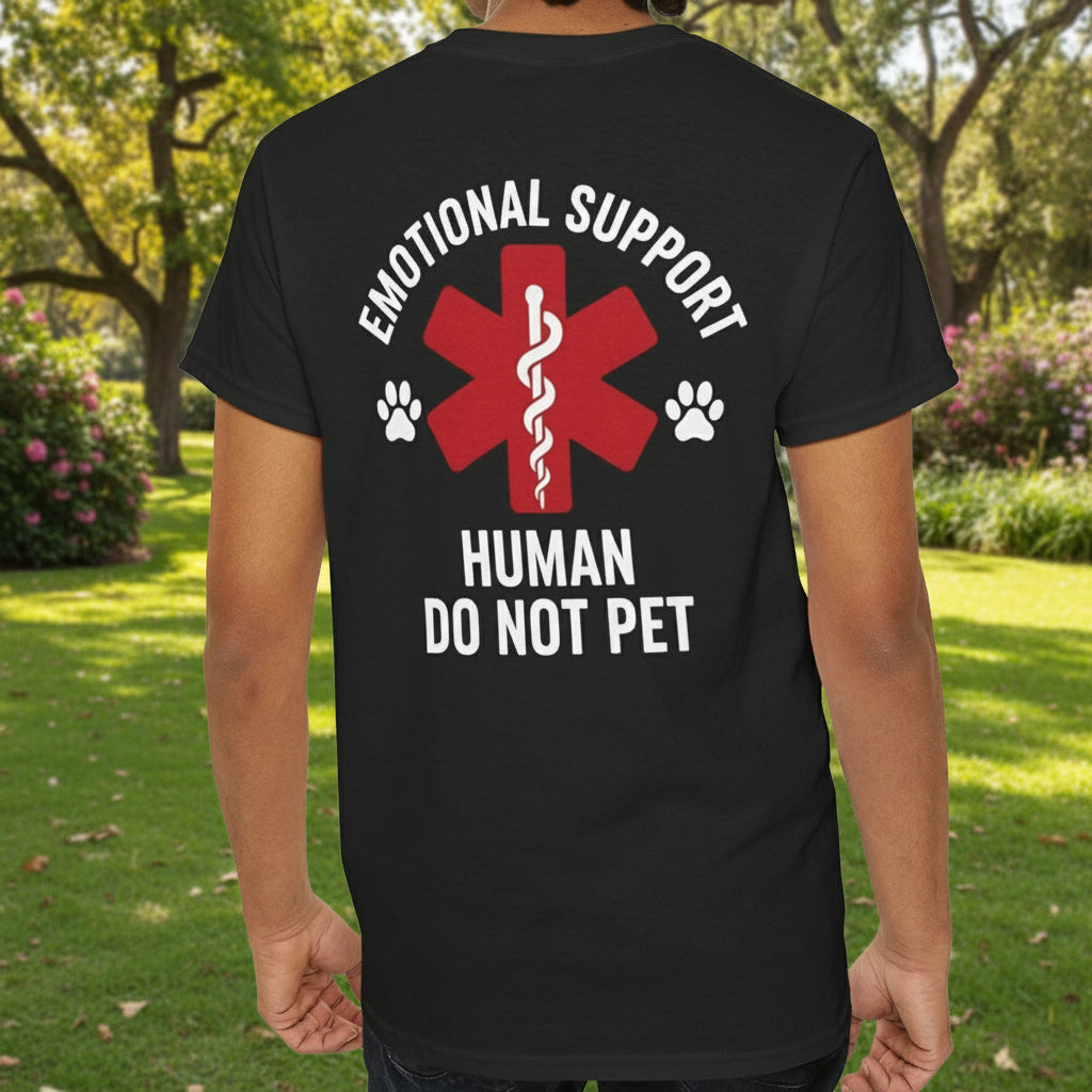 Emotional Support Human Tee - Unisex Cotton T-Shirt - Kim’s Signature Beauty & Accessories    