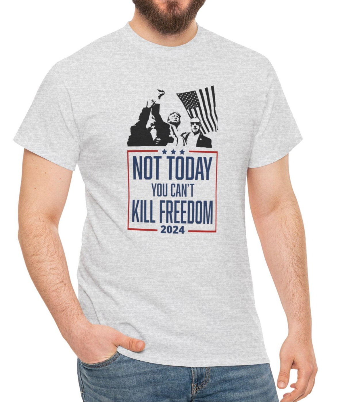 Trump-You Can’t Kill Freedom Tee - Kim’s Signature Beauty & Accessories    (Store description)