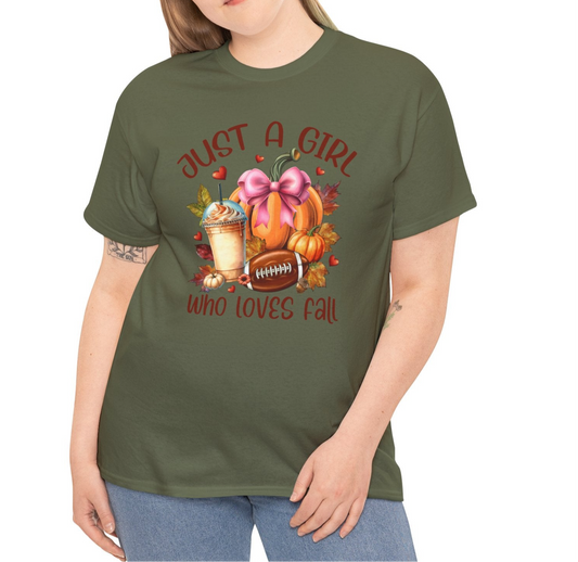Just a Girl Who Loves Fall Tee - Kim’s Signature Beauty & Accessories    (Store description)