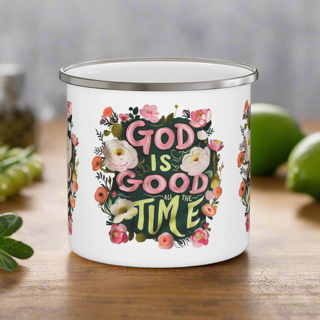 God Is Good Camping Mug - Kim’s Signature Beauty & Accessories    (Store description)