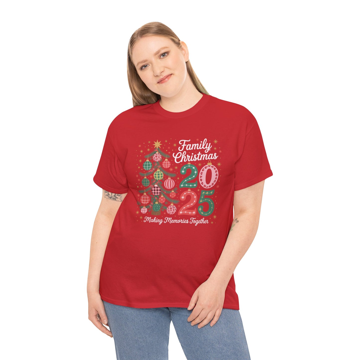 Family Christmas 2023 Unisex Heavy Cotton Tee - Making Memories Together - Kim’s Signature Beauty & Accessories    