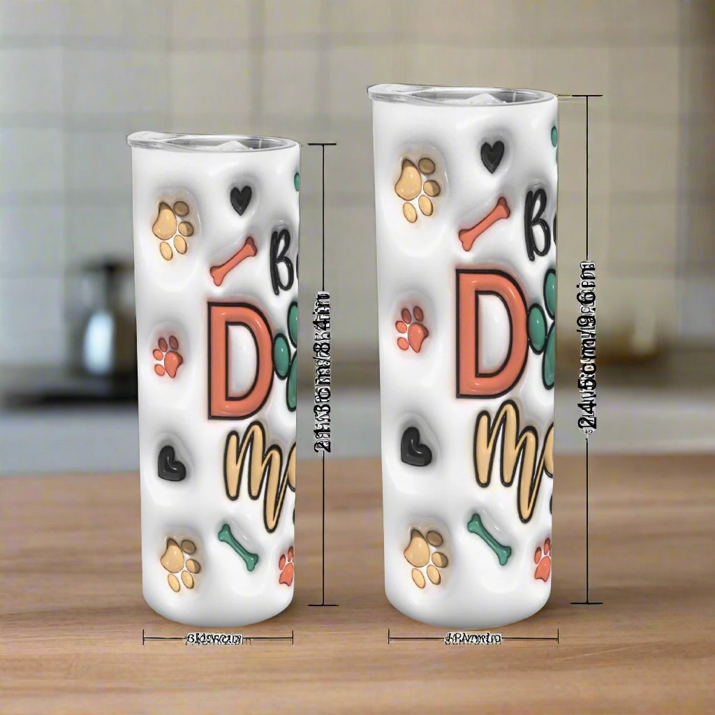 3D Best Dog Mom Skinny Tumbler - Kim’s Signature Beauty & Accessories    