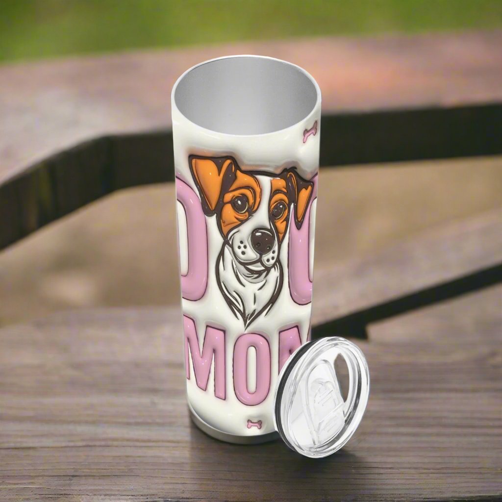 3D Dog Mom with Pup Skinny Tumbler - Kim’s Signature Beauty & Accessories    