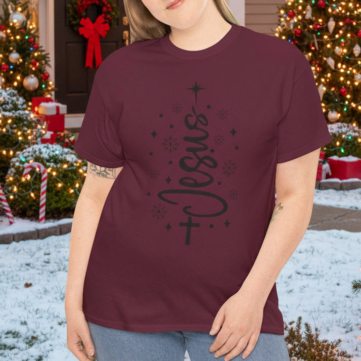 Jesus Christmas Tree T-Shirt – Faith-Inspired Holiday Tee - Kim’s Signature Beauty & Accessories    