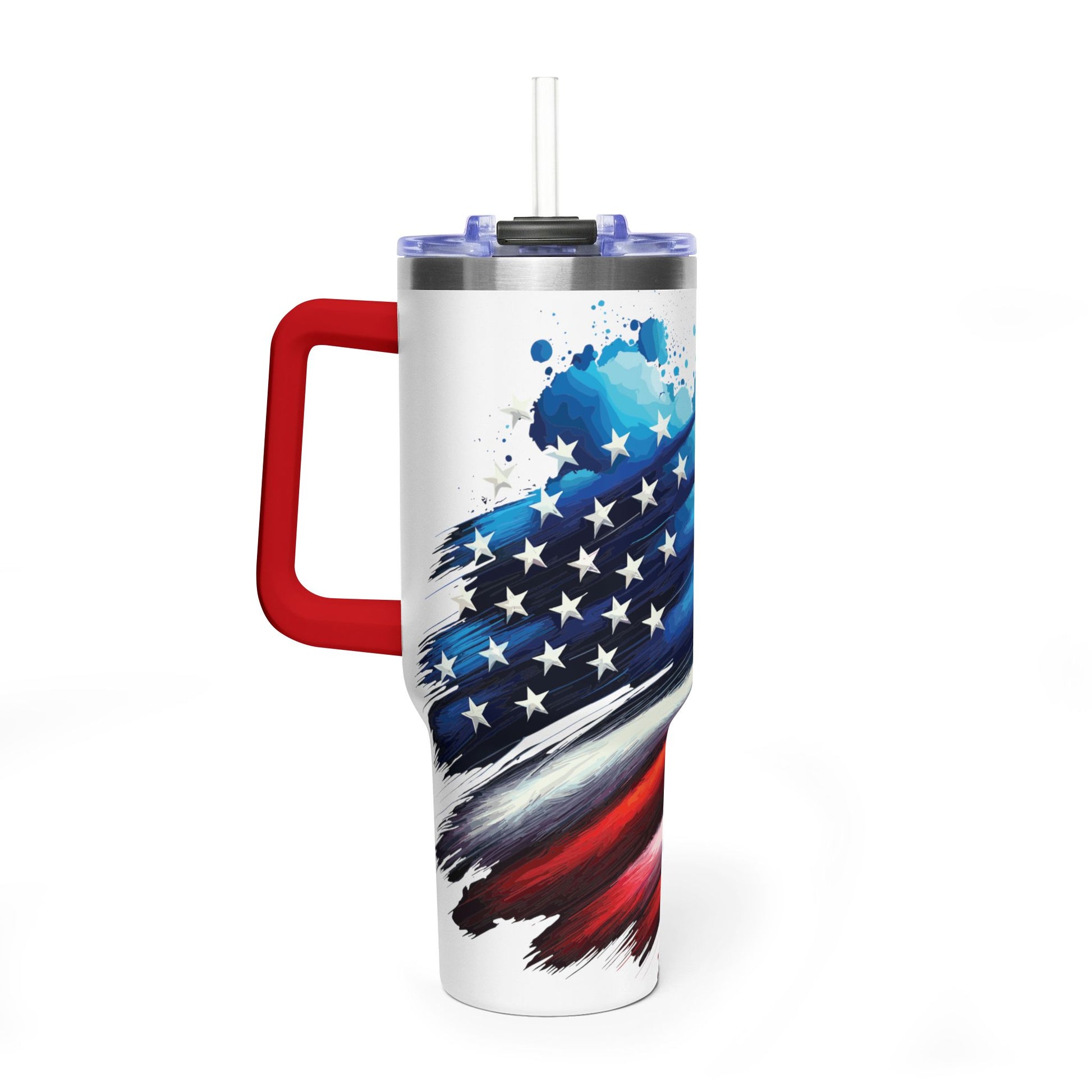 40oz Patriotic American Flag Tumbler — Stars & Stripes Thermal Cup - Kim’s Signature Beauty & Accessories