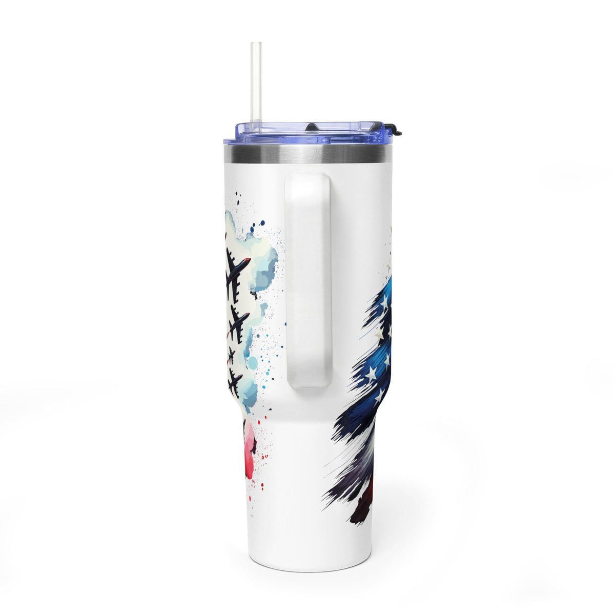 40oz Patriotic American Flag Tumbler — Stars & Stripes Thermal Cup - Kim’s Signature Beauty & Accessories