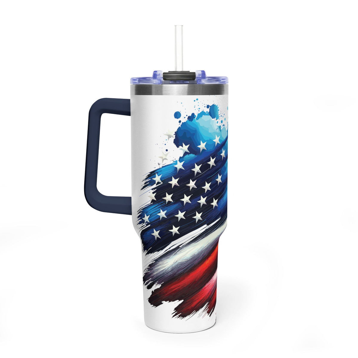 40oz Patriotic American Flag Tumbler — Stars & Stripes Thermal Cup - Kim’s Signature Beauty & Accessories