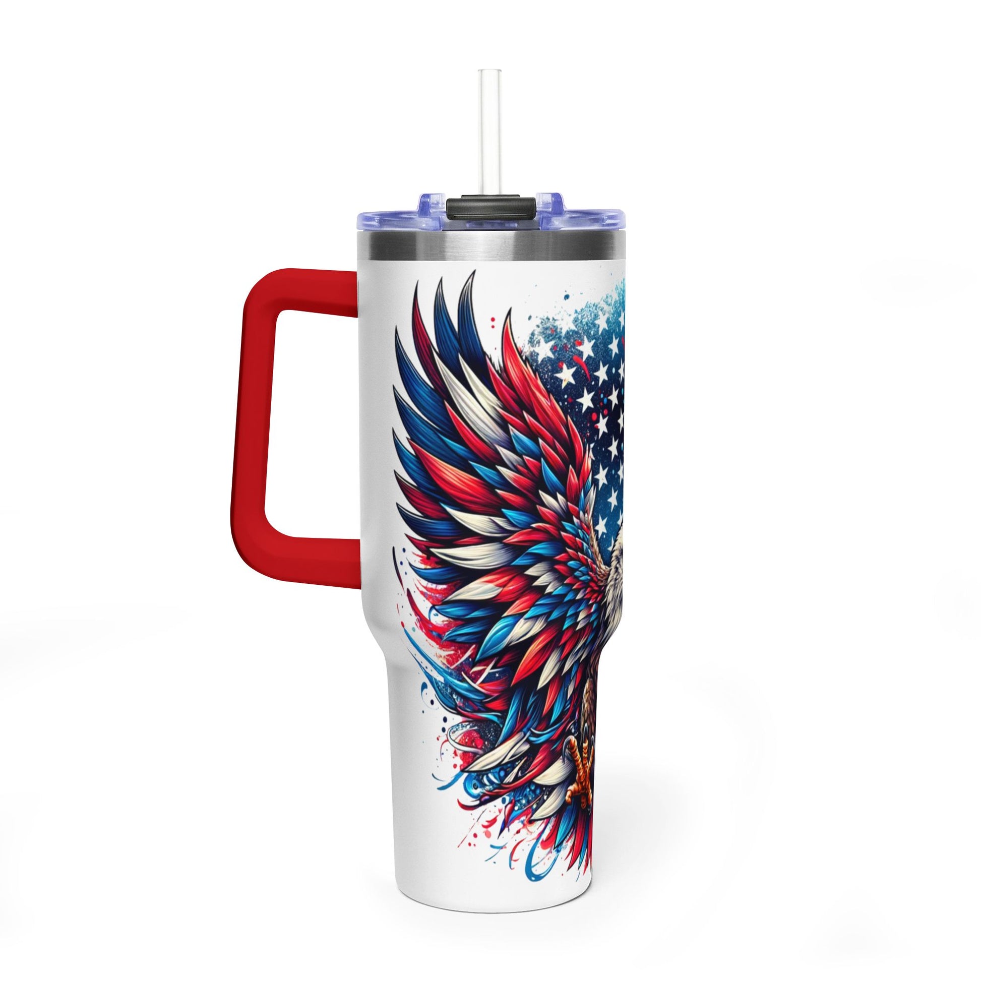 40oz Patriotic Eagle Tumbler — American Flag Vacuum Insulated Travel Cup - Kim’s Signature Beauty & Accessories
