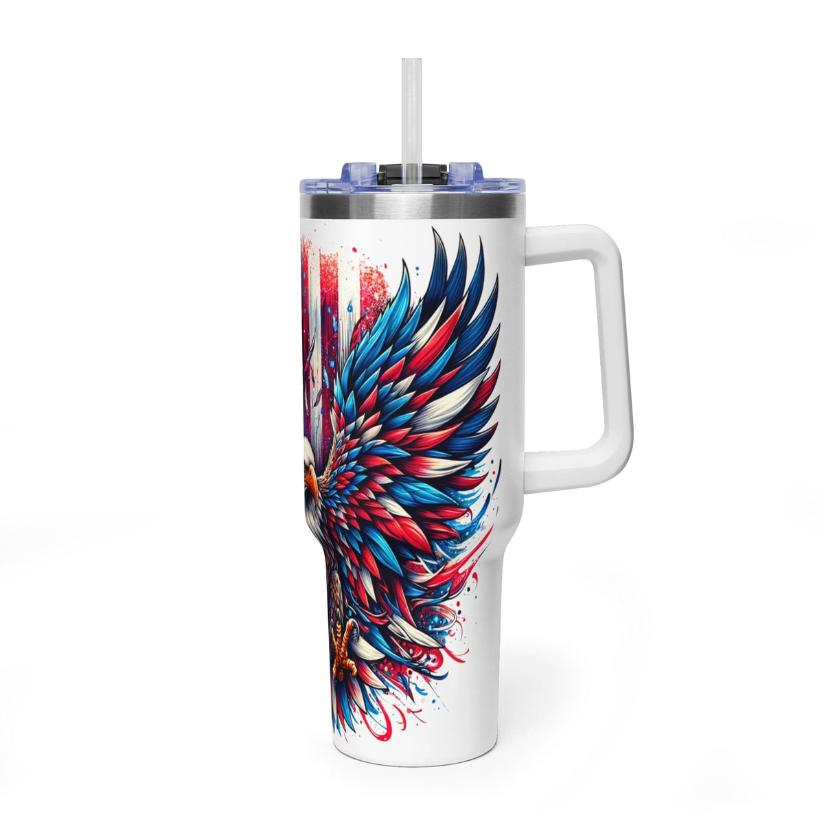 40oz Patriotic Eagle Tumbler — American Flag Vacuum Insulated Travel Cup - Kim’s Signature Beauty & Accessories