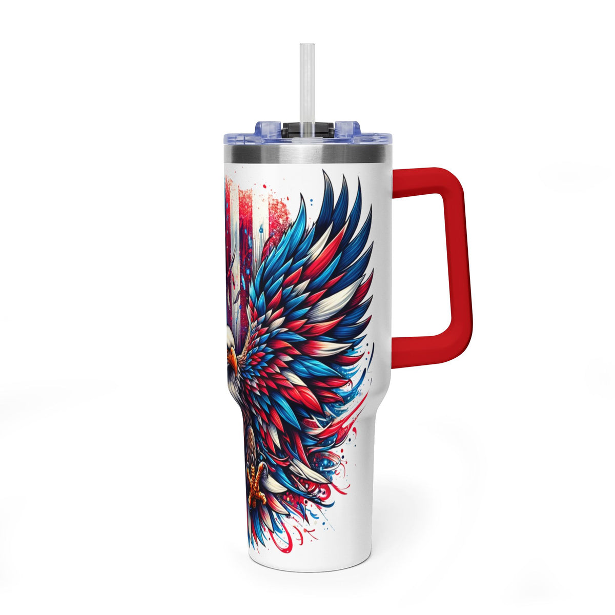 40oz Patriotic Eagle Tumbler — American Flag Vacuum Insulated Travel Cup - Kim’s Signature Beauty & Accessories