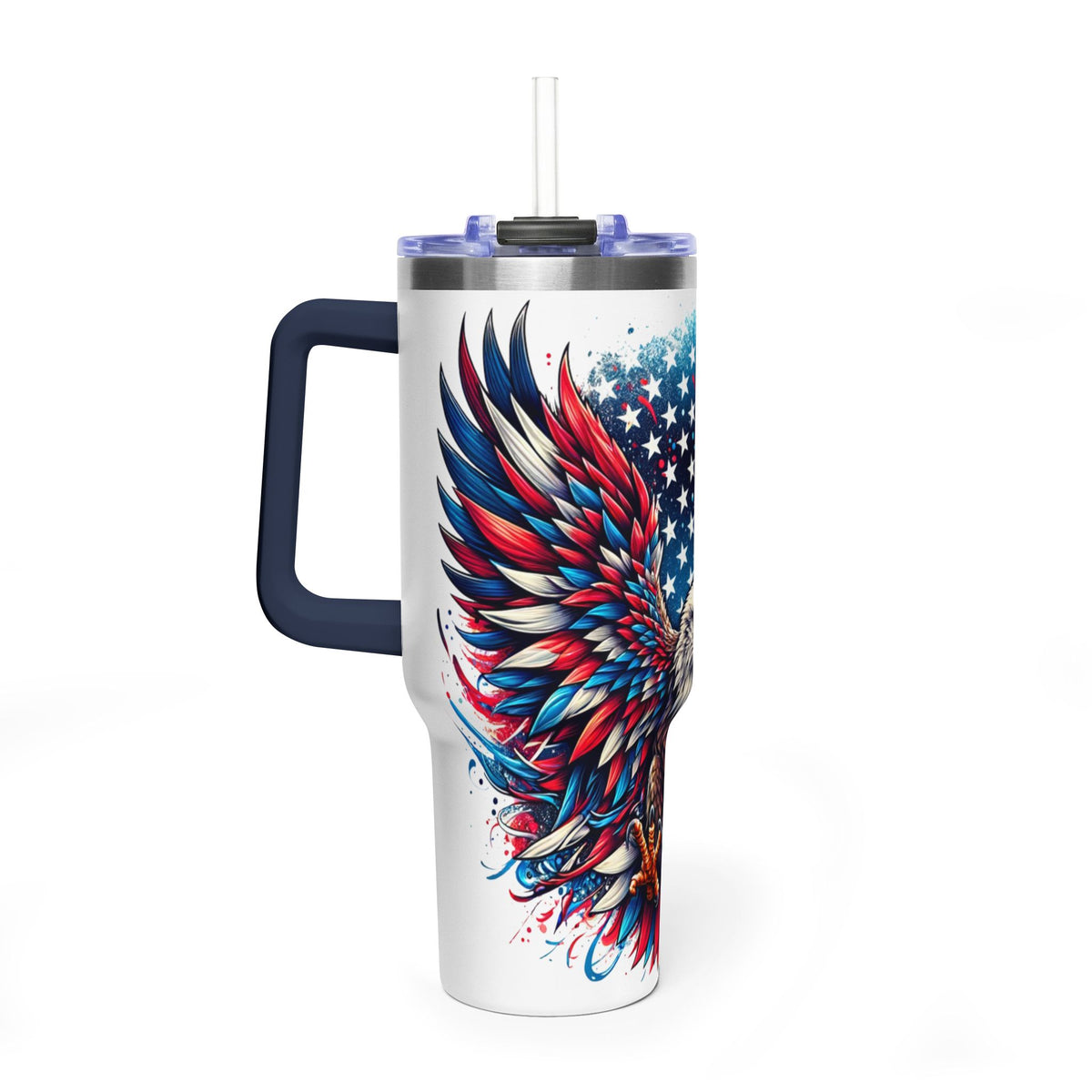 40oz Patriotic Eagle Tumbler — American Flag Vacuum Insulated Travel Cup - Kim’s Signature Beauty & Accessories