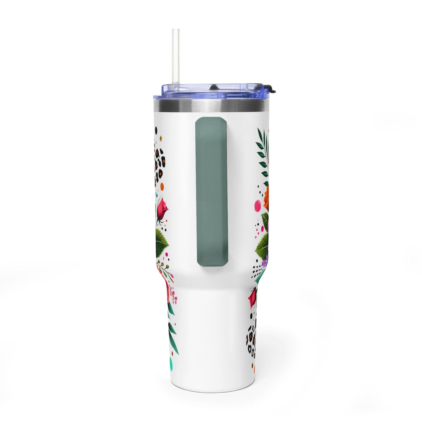 40oz Tumbler – "God Is Good" Floral Vacuum Insulated Drink Cup - Kim’s Signature Beauty & Accessories