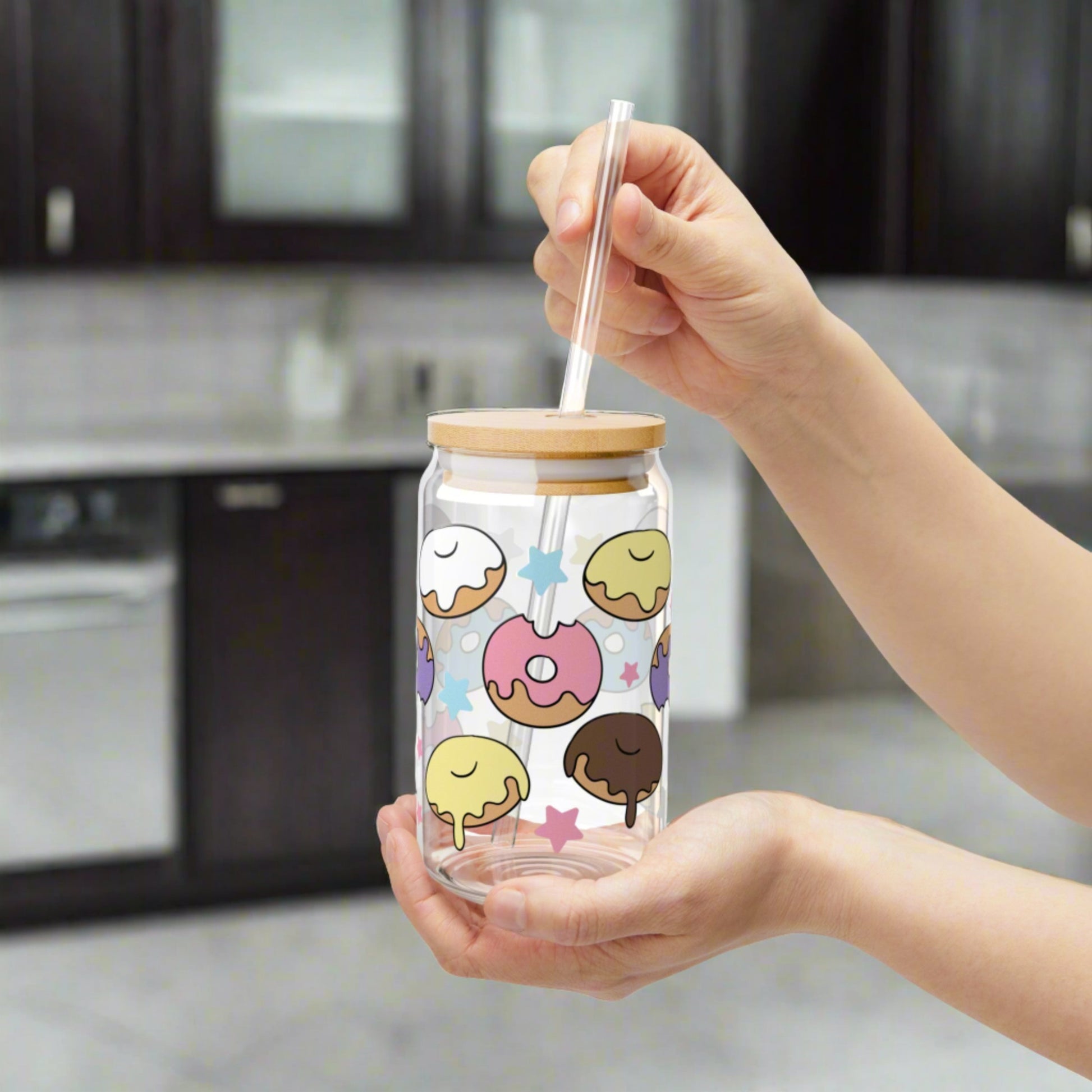 Donut Love Sipper Glass - Kim’s Signature Beauty & Accessories    (Store description)