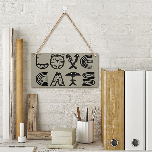 Love Cats Wooden Door Sign - Kim’s Signature Beauty & Accessories    (Store description)