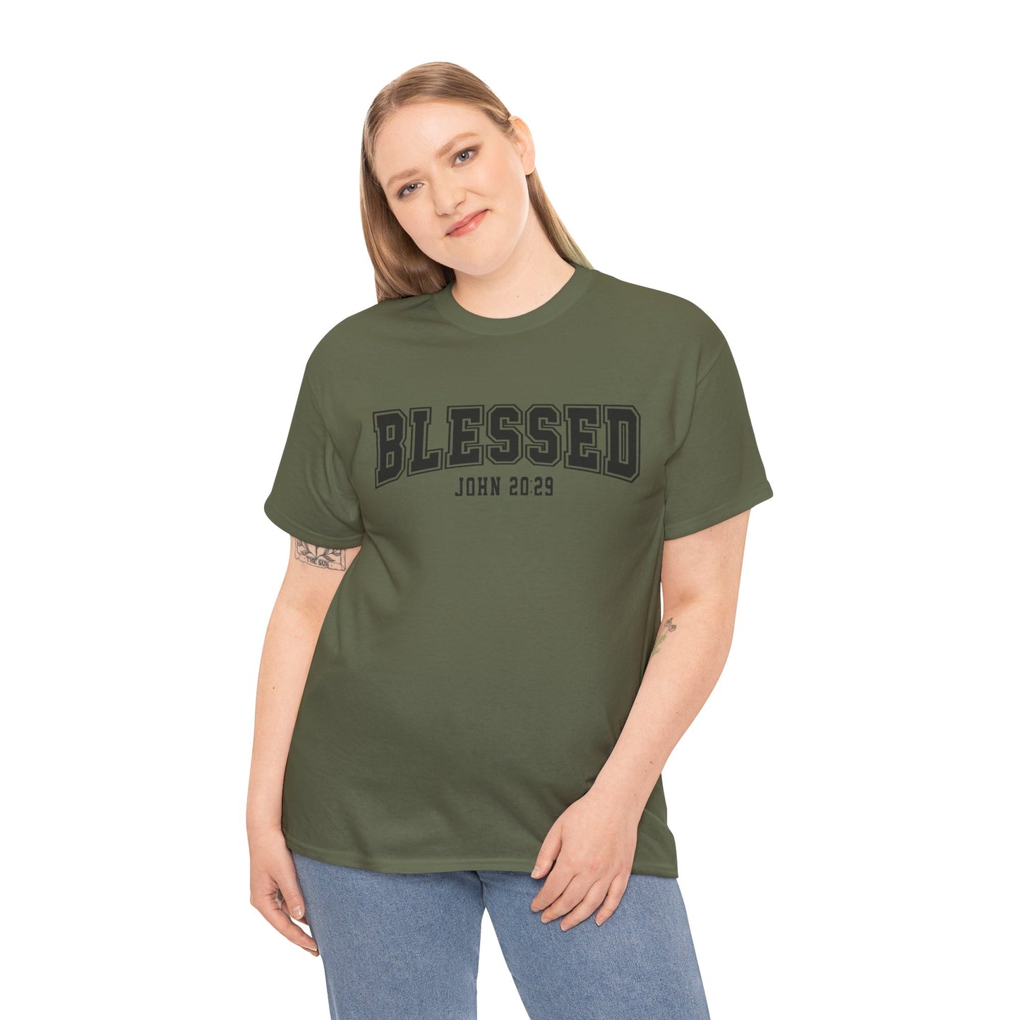 Blessed John 20:29 Unisex Heavy Cotton Tee - Kim’s Signature Beauty & Accessories    