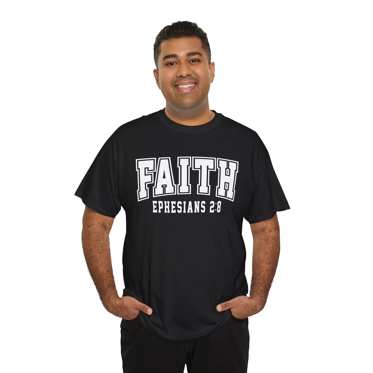 Faith Ephesians 2:8 Unisex Heavy Cotton Tee - Kim’s Signature Beauty & Accessories    