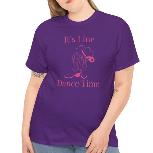 Line Dance TimeCotton Tee, Fun Graphic Tee - Kim’s Signature Beauty & Accessories    (Store description)