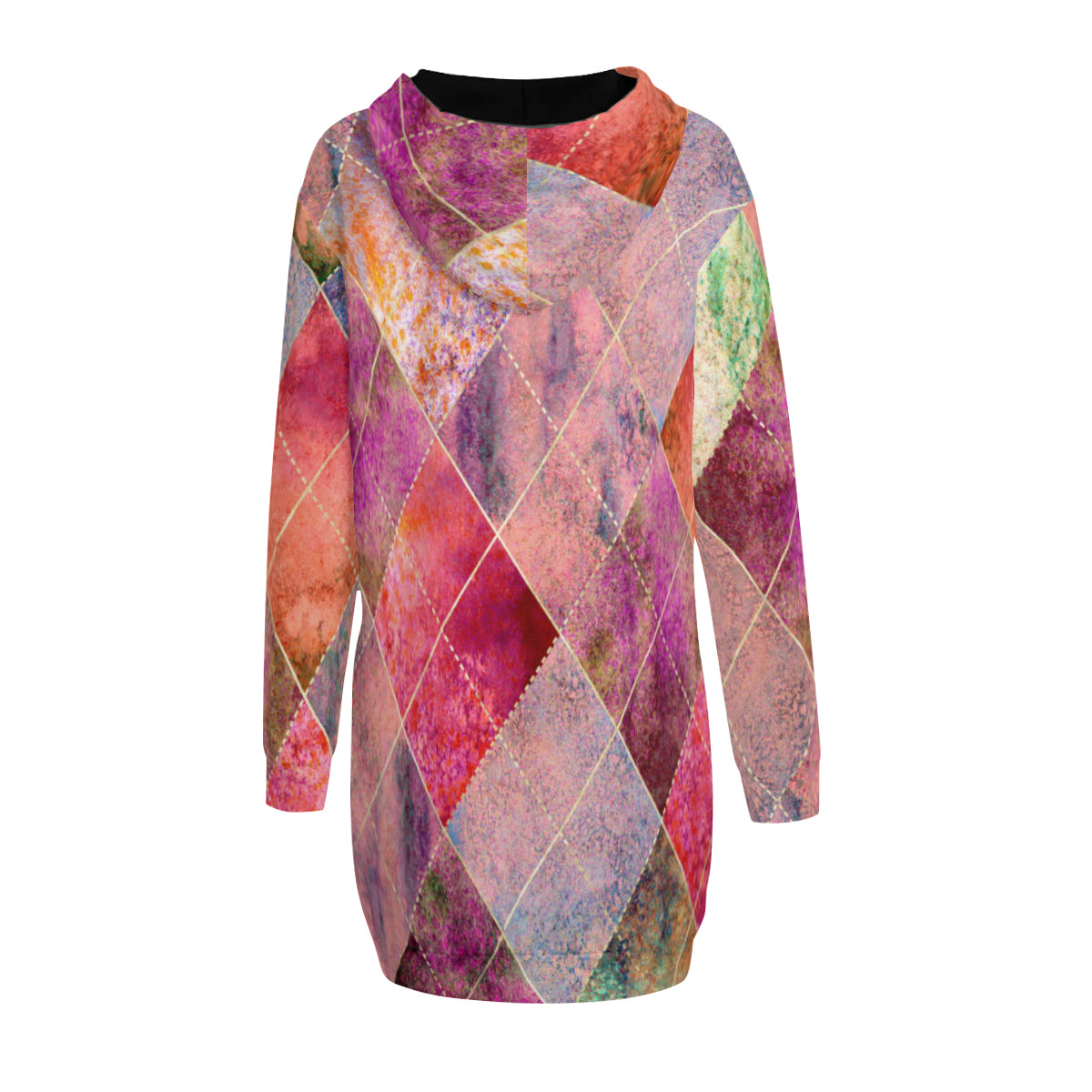Colorful Diamond Hoodie Sweat Dress - Kim’s Signature Beauty & Accessories    