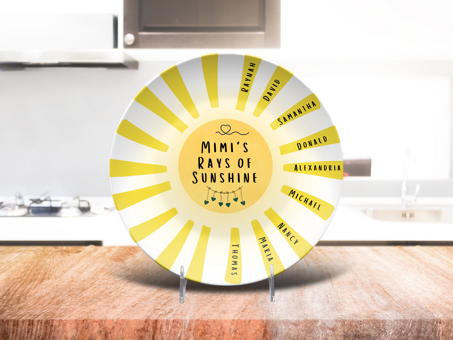 [Name]'s Rays of Sunshine Personalized Plate - Kim’s Signature Beauty & Accessories    (Store description)