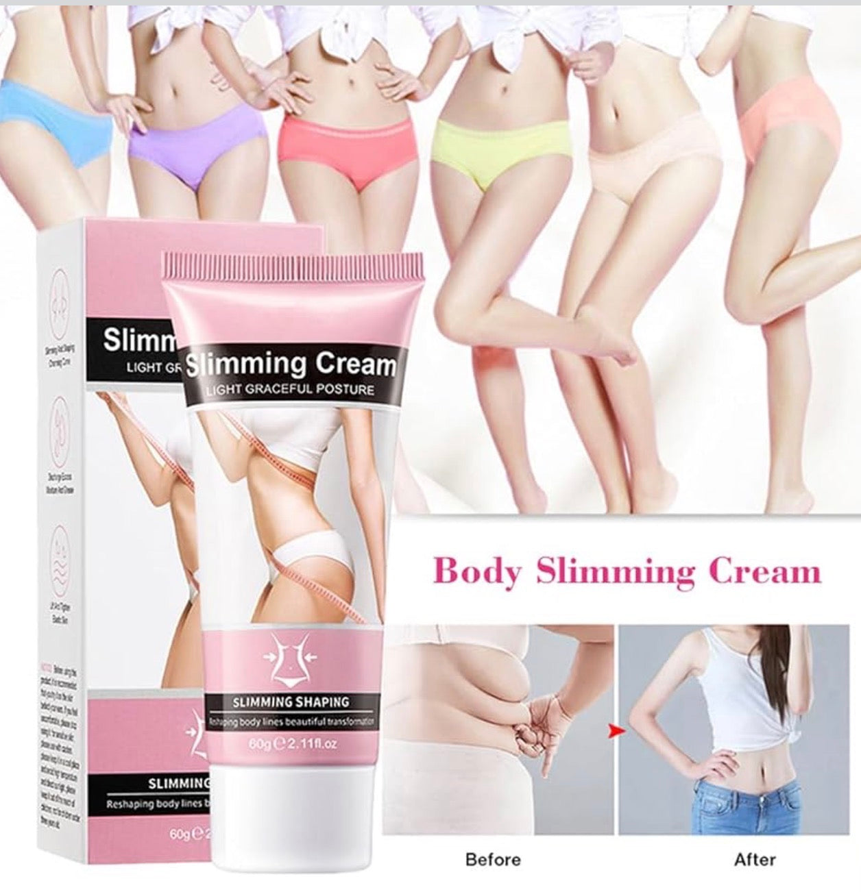Magic Slimming Cream Weight Loss Cellulite Treatment for Belly Buttocks Arms and Thighs