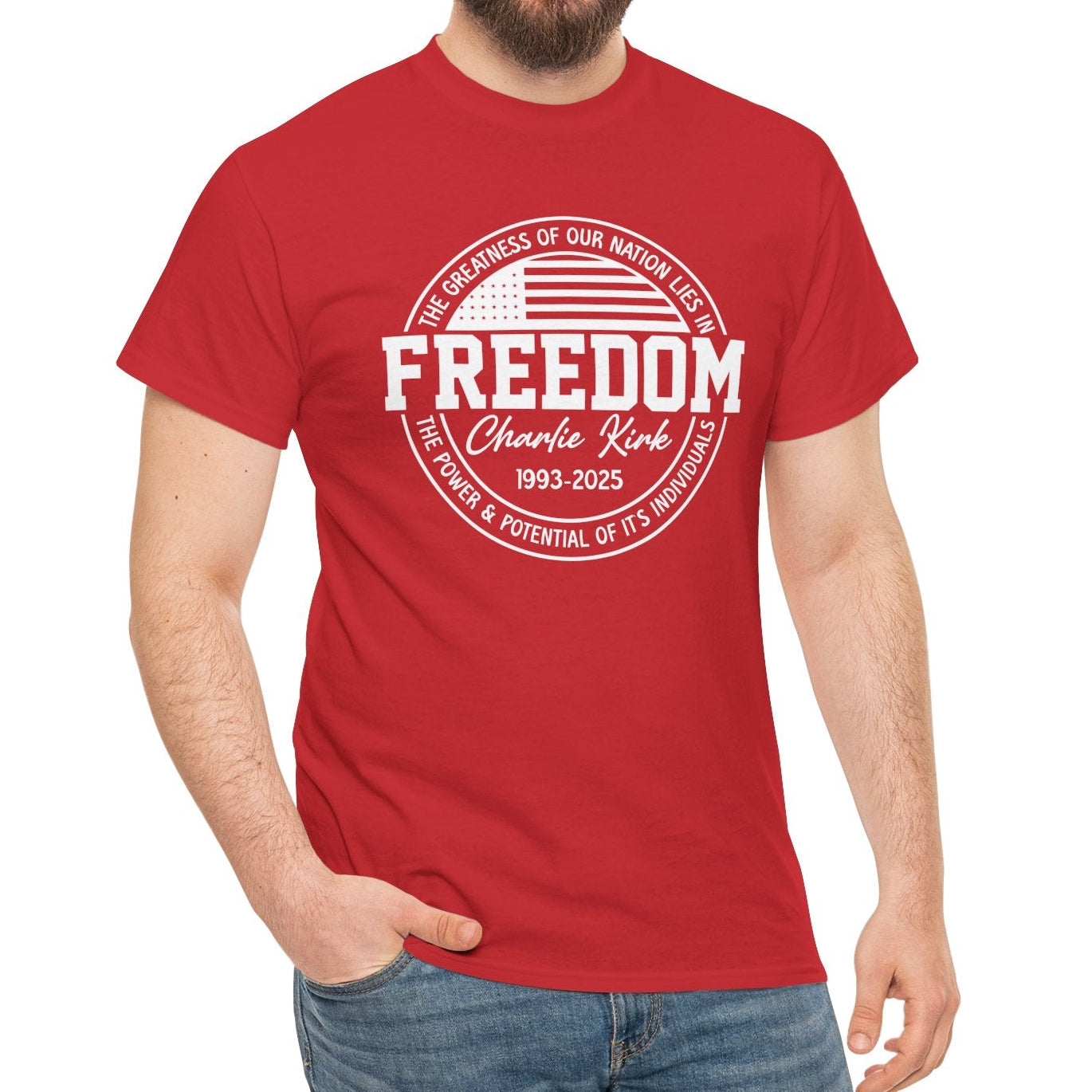 Freedom Unisex Heavy Cotton Tee, Inspirational Shirt, Everyday Wear, Gift for Patriots, Independence Day Apparel, Freedom Celebration Top - Kim’s Signature Beauty & Accessories    