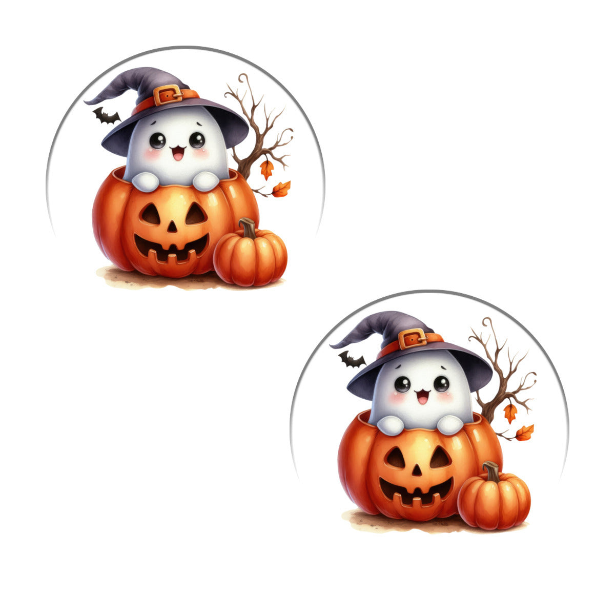 Ghostly Popup Pumpkin Coasters - Kim’s Signature Beauty & Accessories    (Store description)