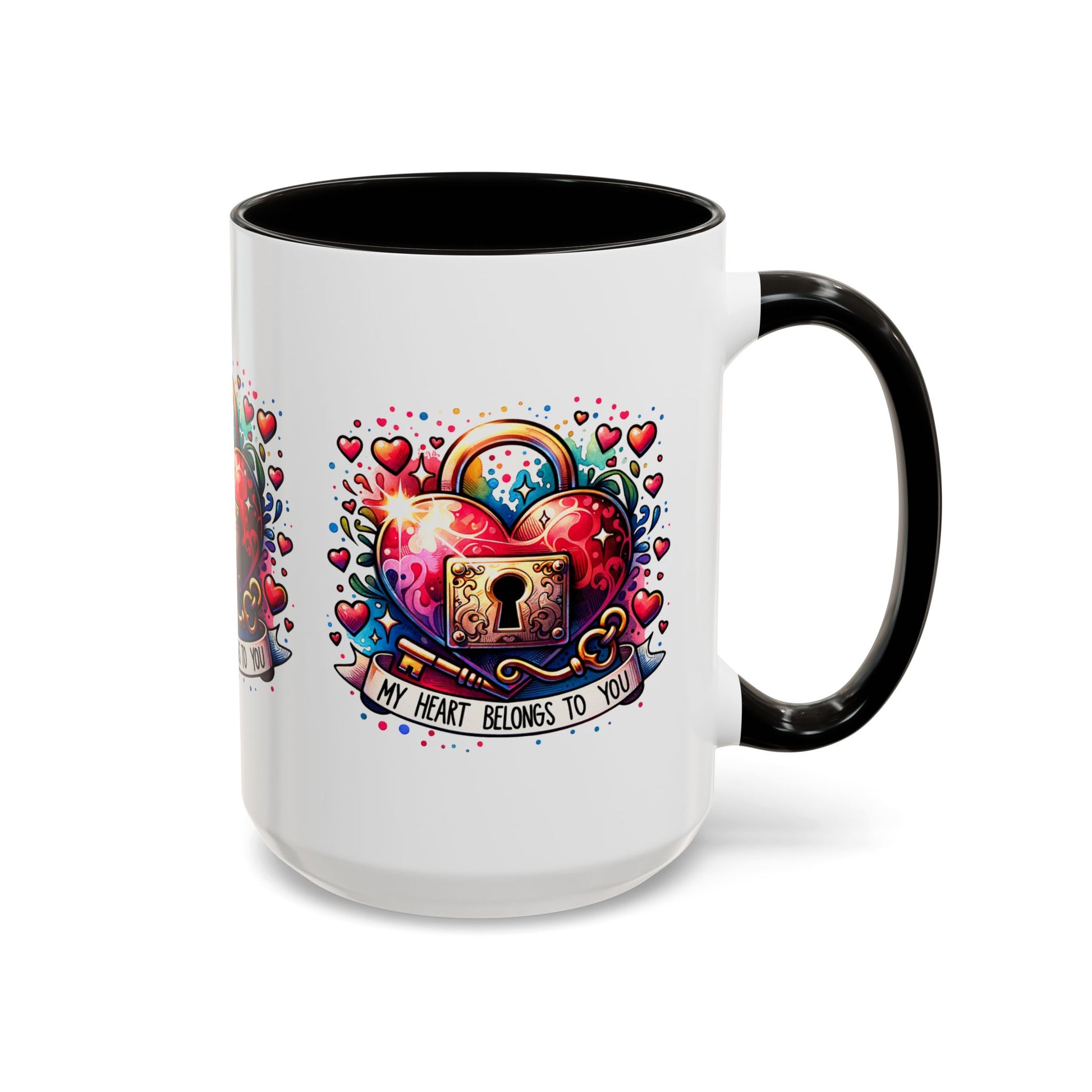 My Heart Belongs to You Colorful Mugs (11oz, 15oz) - Kim’s Signature Beauty & Accessories    (Store description)