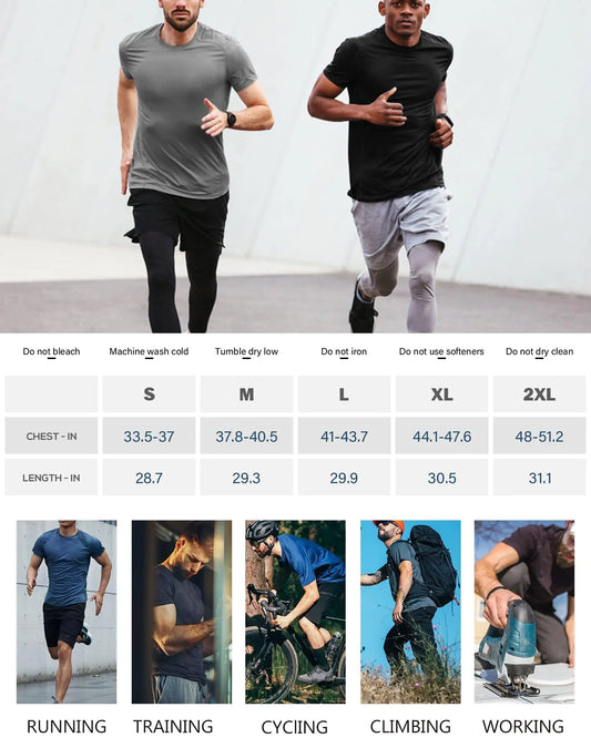 5 Pack Dry Fit Workout Shirts for Men - Kim’s Signature Beauty & Accessories    