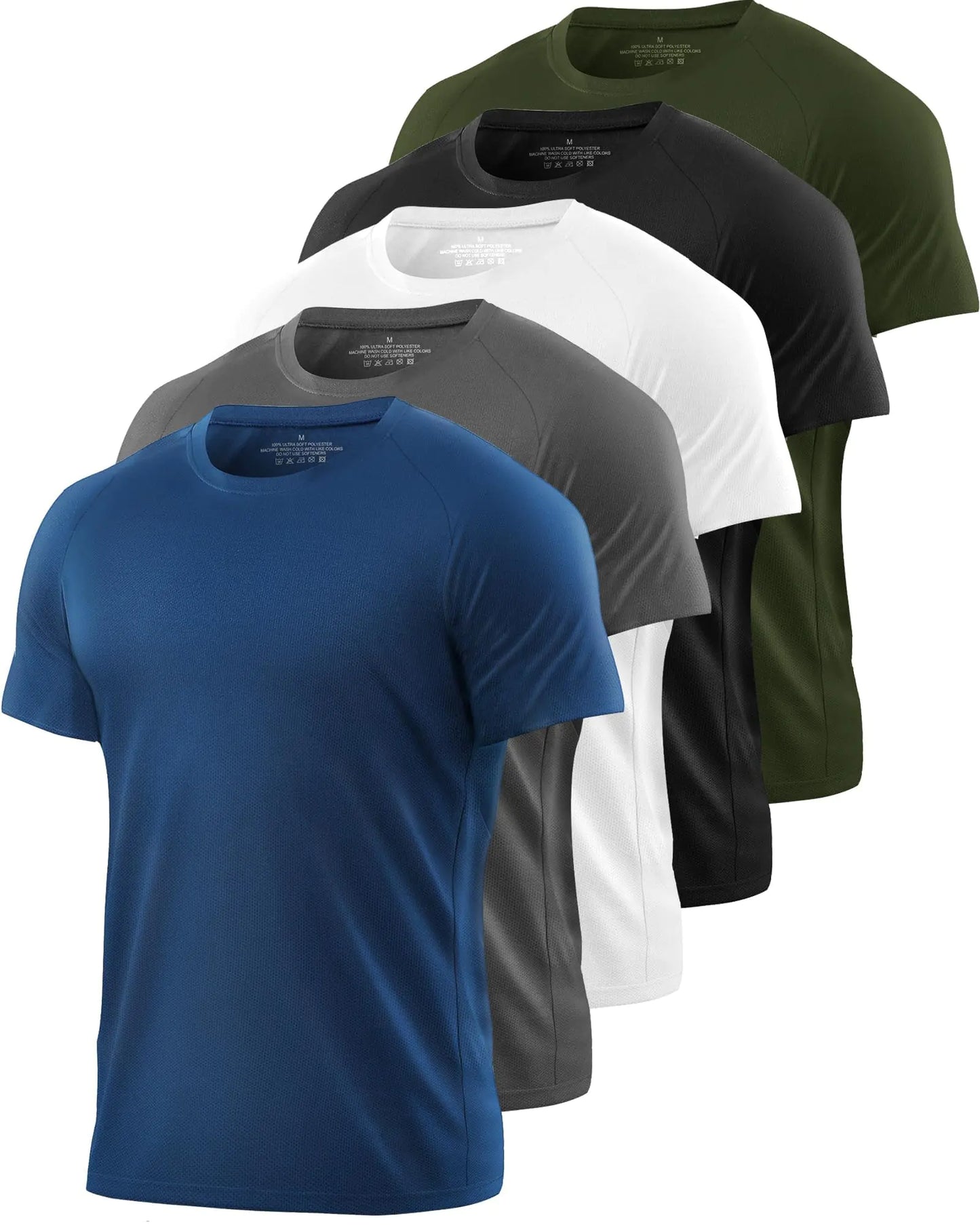 5 Pack Dry Fit Workout Shirts for Men - Kim’s Signature Beauty & Accessories    