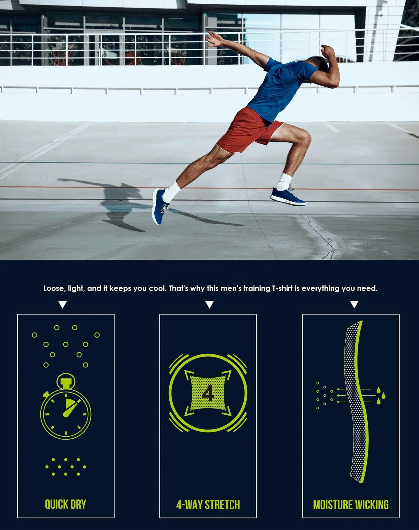 5 Pack Dry Fit Workout Shirts for Men - Kim’s Signature Beauty & Accessories    