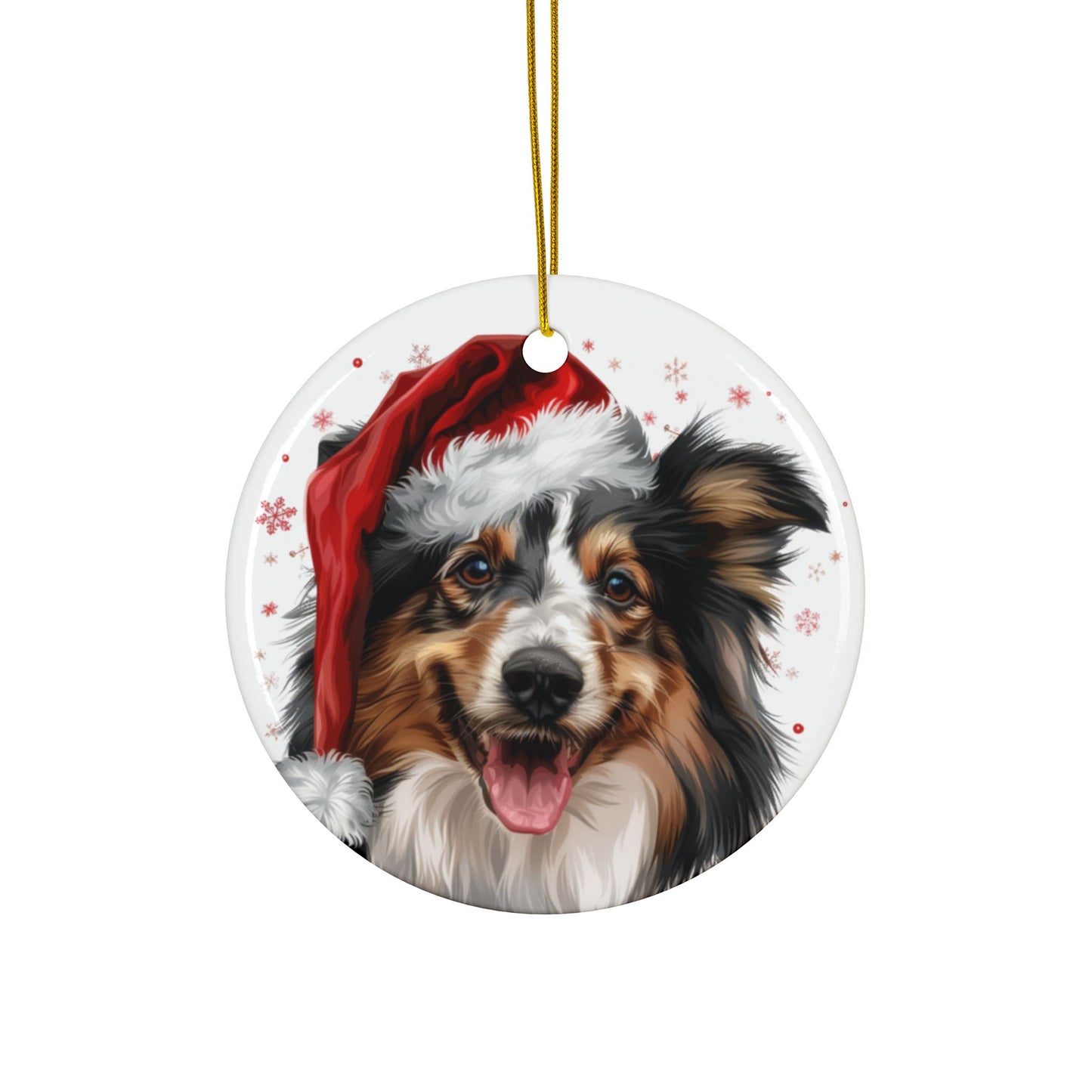 Rough Collie Ceramic Ornament, 2-Side Print - Kim’s Signature Beauty & Accessories    (Store description)