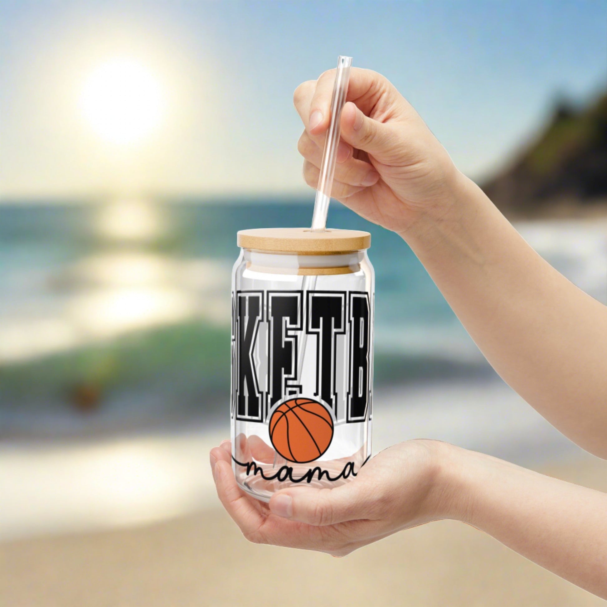 Basketball Mama Sipper Glass, 16oz - Kim’s Signature Beauty & Accessories    (Store description)